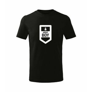 DRAGOWA Dětské krátké tričko Army boy, černá - 4roky/110cm obraz
