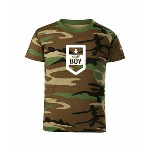 DRAGOWA Dětské krátké tričko Army boy, maskáčová - 4roky/110cm obraz