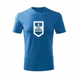 DRAGOWA Dětské krátké tričkoArmy girl, modrá - 4roky/110cm obraz