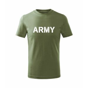 DRAGOWA Dětské krátké tričko Army, olivová - 4roky/110cm obraz