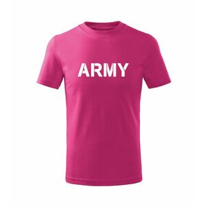 DRAGOWA Dětské krátké tričko Army, růžová - 4roky/110cm obraz