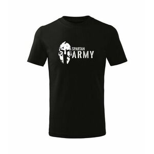 DRAGOWA Dětské krátké tričko Spartan army, černá - 4roky/110cm obraz