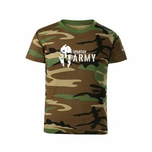 DRAGOWA Dětské krátké tričko Spartan army, maskáčová - 4roky/110cm obraz