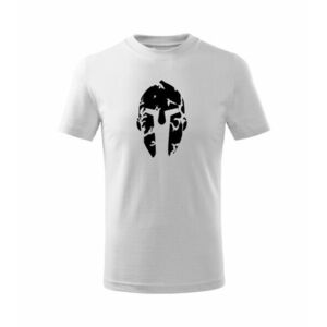 DRAGOWA Dětské krátké tričko Spartan, bílá - 4roky/110cm obraz