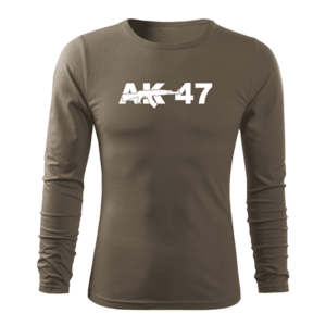 DRAGOWA Fit-T tričko s dlouhým rukávem ak47, olivová 160g / m2 - S obraz