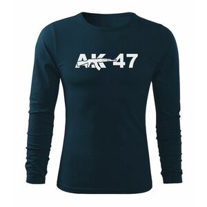 DRAGOWA Fit-T tričko s dlouhým rukávem ak47, tmavě modrá 160g / m2 - S obraz