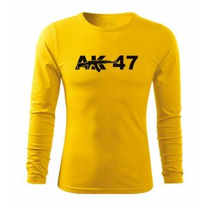 DRAGOWA Fit-T tričko s dlouhým rukávem ak47, žlutá 160g / m2 - S obraz