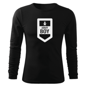 DRAGOWA Fit-T tričko s dlouhým rukávem army boy, černá 160g / m2 - S obraz