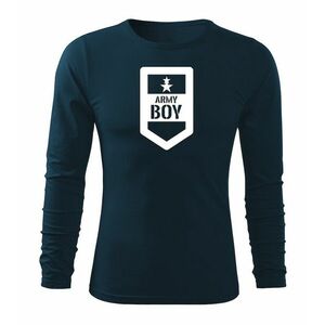 DRAGOWA Fit-T tričko s dlouhým rukávem army boy, tmavě modrá 160g / m2 - S obraz