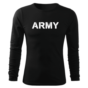 DRAGOWA Fit-T tričko s dlouhým rukávem army, černá 160g / m2 - S obraz