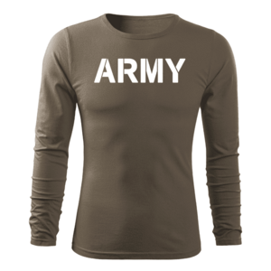 DRAGOWA Fit-T tričko s dlouhým rukávem army, olivová 160g/m2 - S obraz