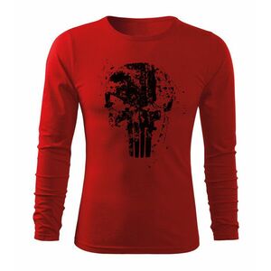 DRAGOWA Fit-T tričko s dlouhým rukávem Frank The Punisher, červená 160g / m2 - S obraz