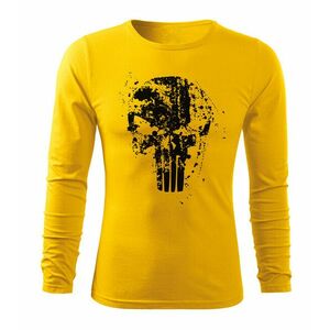DRAGOWA Fit-T tričko s dlouhým rukávem Frank The Punisher, žlutá 160g / m2 - S obraz