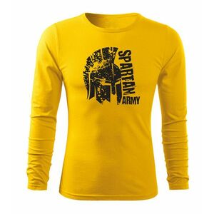 DRAGOWA Fit-T tričko s dlouhým rukávem León, žlutá 160g / m2 - S obraz