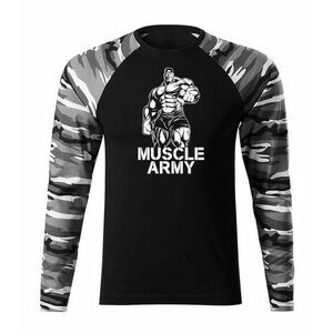 DRAGOWA Fit-T tričko s dlouhým rukávem muscle army man, metro 160g / m2 - XS obraz