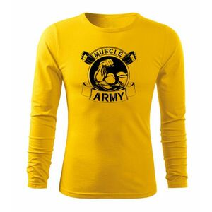 DRAGOWA Fit-T tričko s dlouhým rukávem muscle army original, 160g / m2 - S obraz