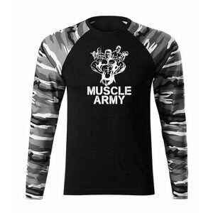 DRAGOWA Fit-T tričko s dlouhým rukávem muscle army team, metro 160g / m2 - XS obraz