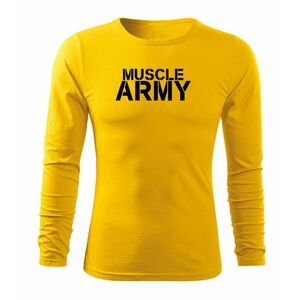 DRAGOWA Fit-T tričko s dlouhým rukávem muscle army, 160g / m2 - S obraz