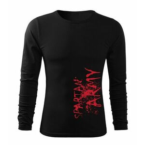 DRAGOWA Fit-T tričko s dlouhým rukávem RedWar, černá 160g / m2 - S obraz