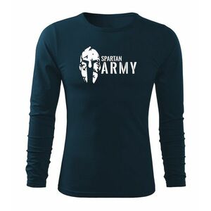 DRAGOWA Fit-T tričko s dlouhým rukávem spartan army, tmavě modrá 160g / m2 - S obraz