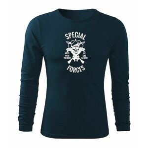 DRAGOWA Fit-T tričko s dlouhým rukávem special forces, tmavě modrá 160g / m2 - S obraz