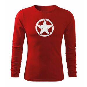 DRAGOWA Fit-T tričko s dlouhým rukávem star, červená 160g / m2 - S obraz