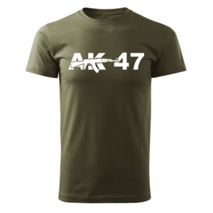 DRAGOWA krátké tričko ak47, olivová 160g/m2 - XS obraz