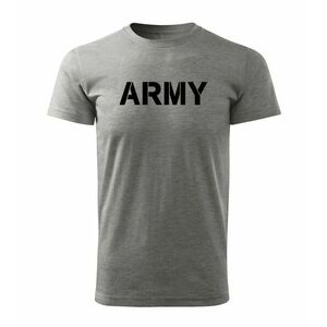 DRAGOWA krátké tričko Army, šedá 160g/m2 - XS obraz