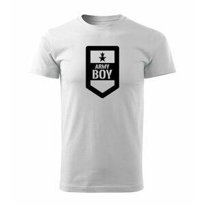 DRAGOWA krátké tričko army boy, bílá 160g/m2 - XS obraz