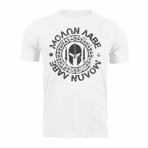 DRAGOWA krátké tričko Molon Labe, bílá 160g/m2 - XS obraz