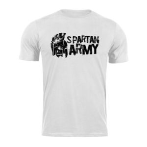 DRAGOWA krátké tričko spartan army Aristón, bílá 160g/m2 - XS obraz