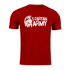 DRAGOWA krátké tričko spartan army Aristón, červená 160g/m2 - XS obraz