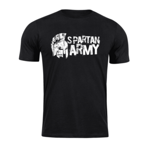 DRAGOWA krátké tričko spartan army Aristón, černá 160g/m2 - XS obraz