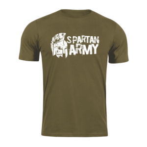 DRAGOWA krátké tričko spartan army Aristón, olivová 160g/m2 - XS obraz