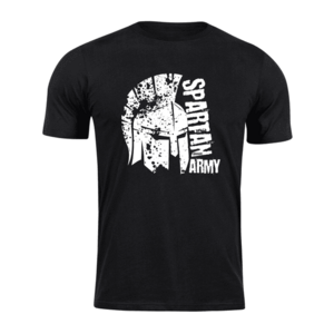DRAGOWA krátké tričko spartan army León, černá 160g/m2 - XS obraz