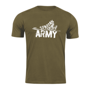 DRAGOWA krátké tričko spartan army Nabis, olivová 160g/m2 - XS obraz