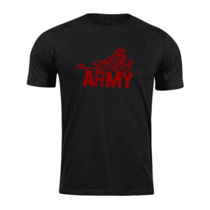 DRAGOWA krátké tričko spartan army RedNabis, černá 160g/m2 - XS obraz