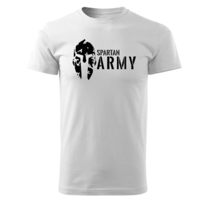 DRAGOWA krátké tričko spartan army, bílá 160g/m2 - S obraz