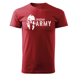 DRAGOWA krátké tričko spartan army, červená 160g/m2 - XS obraz