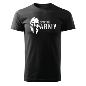 DRAGOWA krátké tričko spartan army, černá 160g/m2 - XS obraz
