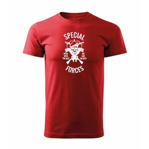 DRAGOWA krátké tričko special forces, červená 160g/m2 - XS obraz
