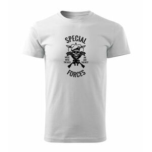 DRAGOWA krátké tričko special forces, bílá 160g/m2 - XS obraz