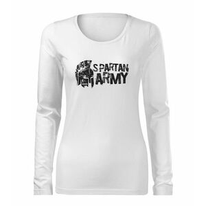 DRAGOWA Slim dámské tričko s dlouhým rukávem Aristón, bílá 160g / m2 - XS obraz