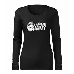 DRAGOWA Slim dámské tričko s dlouhým rukávem Aristón, černá 160g / m2 - XS obraz