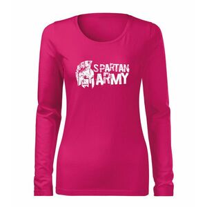 DRAGOWA Slim dámské tričko s dlouhým rukávem Aristón, růžová 160g / m2 - XS obraz