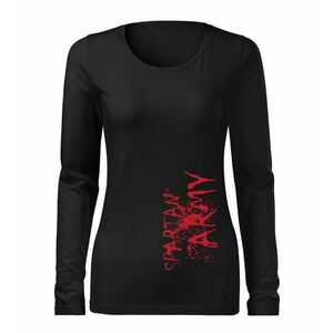 DRAGOWA Slim dámské tričko s dlouhým rukávem RedWar, černá 160g / m2 - XS obraz