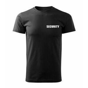 DRAGOWA tričko s nápisem SECURITY, černé - XS obraz