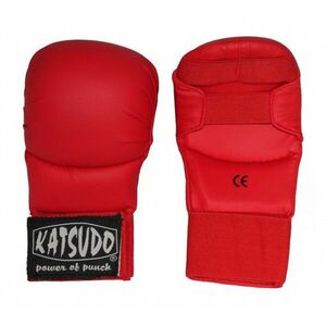Katsudo Klasik rukavice karate bez palce, červené - XS obraz
