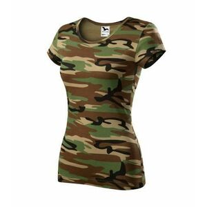 Malfini Camouflage dámské maskáčové tričko, brown, 150g/m2 - XS obraz