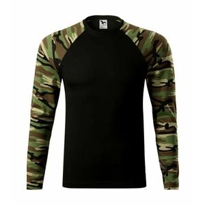 Malfini Camouflage tričko s dlouhým rukávem, brown, 160g/m2 - XS obraz